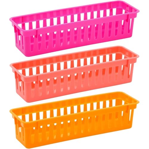Juvale 24-Pack Pencil Holder Trays and Organization Baskets - Plastic Caddy for Desk and Elementary Teacher Supplies for Classroom Decoration - size: 24 Trays