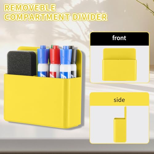 Camelmother 2Pcs Magnetic Dry Erase Marker Holder For Whiteboard Fridge - color: Yellow