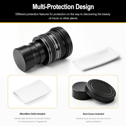 Astromania Telescope Eyepiece 20mm, Wide Angle 58° Planetary Eyepiece 1.25" - size: 20MM