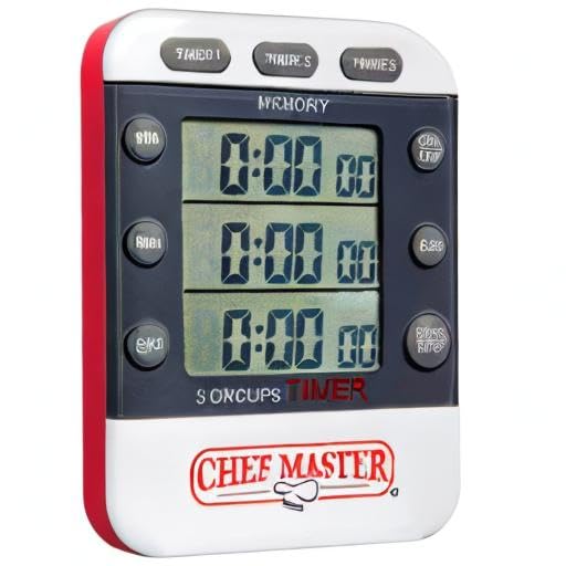 Chef Master 3-Channel Digital Kitchen Timer, Clip & Magnetic Stand - size: Small