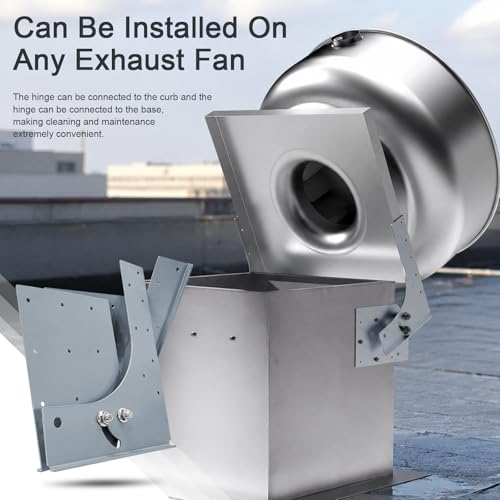 Exhaust Fan Hinge Kit, 11.8" x 9.6" for Commercial Rooftop Exhaust Fans