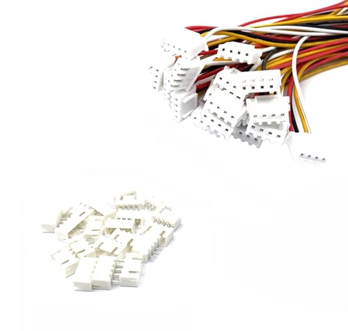 60 Pairs 26AWG 200mm JST XH 2.54mm Pitch 4 Pin Female Connector and Male Plug Wire Cable for RC Toys PCB LED Strips Household Appliances - size: 2.54mm Pitch-4Pin-20cm