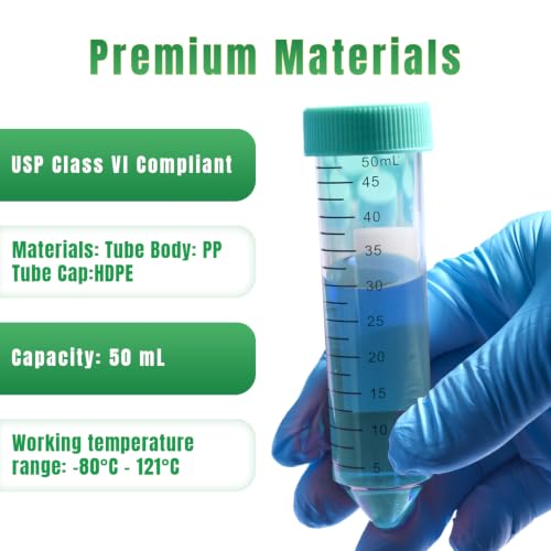 JETBIOFIL 50mL PP Sterile Leakproof Conical Centrifuge Tube, 50 Pack - size: 50 mL