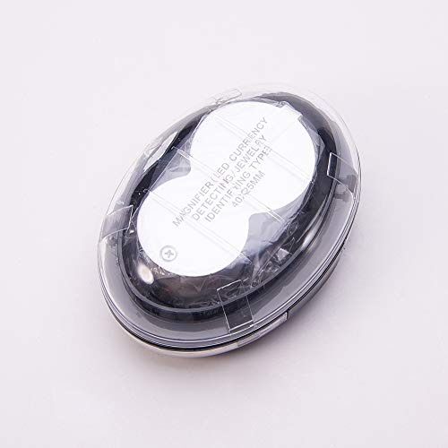 Othmro 1Pcs Magnifier 40X Whistle Shape LED Illuminated Foldable Jewelry Loupe Magnifying Glass Silver - color: A 40x/25mm