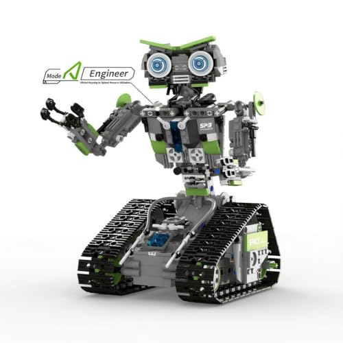 5-in-1 STEM Robotics & Engineering Educational DIY KIt Dual-Mode Controller: 2.4GHz RC & Phone App Gifts for Kid Boys Girls Ages 5 6 7 8 9 10 11 12 13