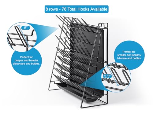 Inevibe Drying Rack Stand for Lab Glassware and Bottles