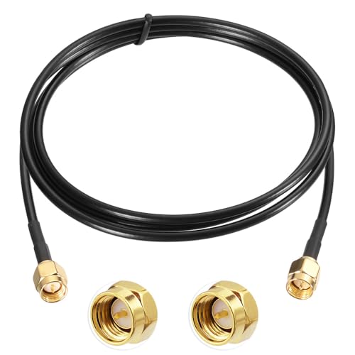 Superbat SMA Male to Male Cable 3ft 1m, RG174 Low Loss Jumper 2-Pack - size: 3ft
