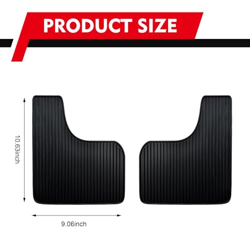 2 PCS Car Mud Flaps, 9.06" x 10.63" Soft Rubber Wheel Fender Splash Guard, Non-Collision Front and Rear Splash Mudguard, Universal for Most Cars SUVs Trucks (Black) - color: Black