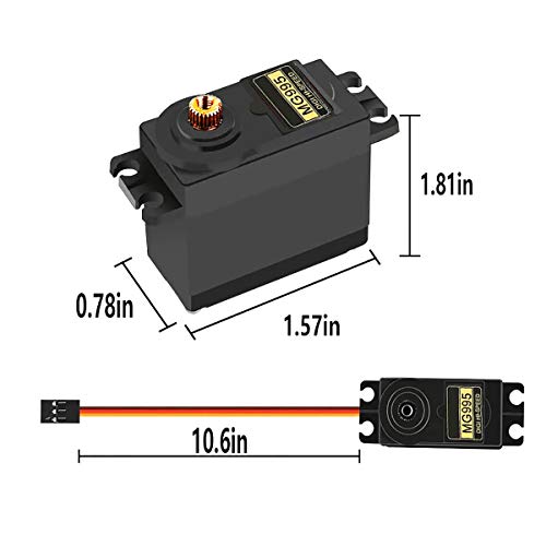 MG995 Servo Motor 4Pack 55g Metal Gear - style: 4PCS MG995