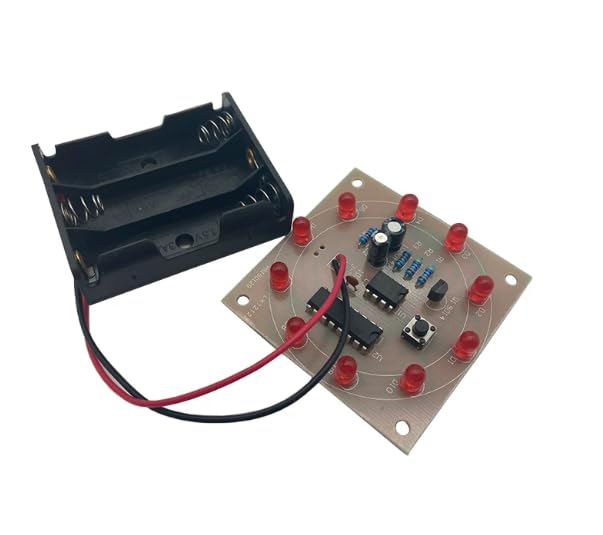 DIY Random LED Lucky Draw Soldering Kit, Electronic Roulette Dice Circuit Module with Slow-Down Light Effect for Beginner Hobbyist STEM Handmade Experiment