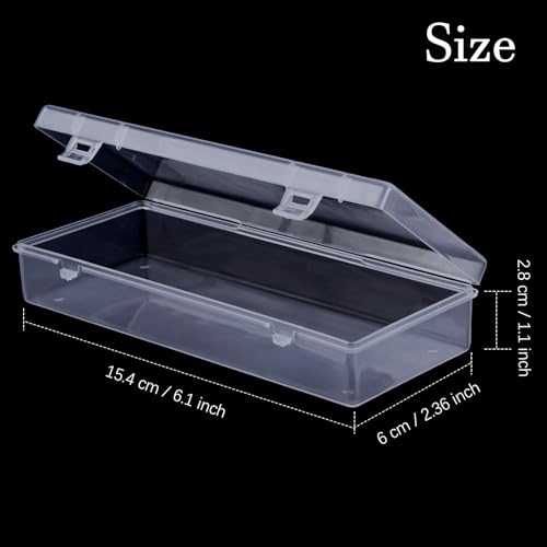 ZORRITA Small Plastic Storage Containers, 6 Pack, 6.1 x 2.36 x 1.1 Inch - size: 6.1 x 2.36 x 1.1 Inch