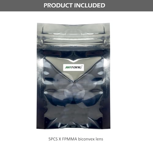 Double Convex Lens - 43mm Diameter, 145mm Focal Length, Optical biconvex Lens for Physics Experiments, Photography, Magnifying, and DIY Projects - Pack of 1pcs (43mm x H4.6mm x F145) - size: 43mm x H4.6mm x F145