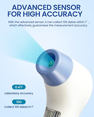 Forehead Thermometer for Adults and Kids, Digital Baby Thermometer - color: White