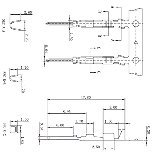 200Pairs 2.54mm Male Female Crimp Jumper Pin Connectors - size: 200pcs male and 200pcs female