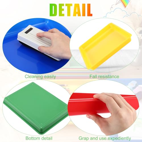 Maitys 15 Pack Plastic Art Trays 12 x 16 Inch Sensory Trays, Multicolor - color: Multicolor