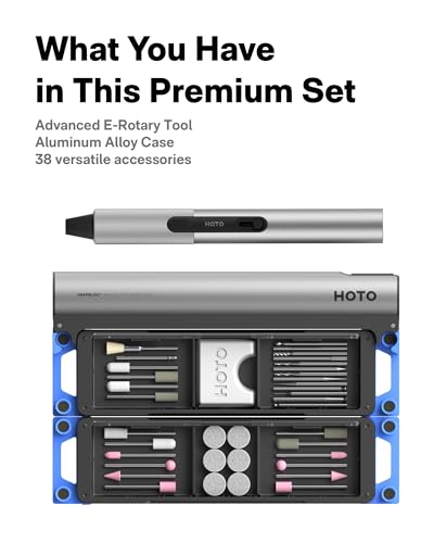 HOTO SNAPBLOQ™ R-A04 Mini Rotary Tool Kit, Brushless Engraving Pen