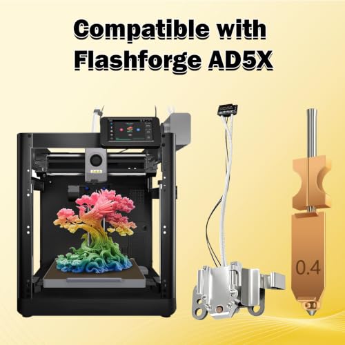for Flashforge AD5X Upgraded 0.4MM Integraded Nozzle & Heating Assembly Kit - size: 2 PCS