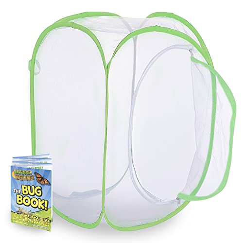 Nature Bound Butterfly Growing Kit - Live Caterpillar to Butterfly Project for Kids - Includes Voucher for Caterpillars, Green Pop-Up Enclosure, and STEM Learning Guide - style: Pop-Up Terrarium 24