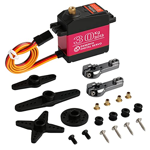 30KG Waterproof Metal Gear RC Servo, 180° - style: 1Pcs 30kg