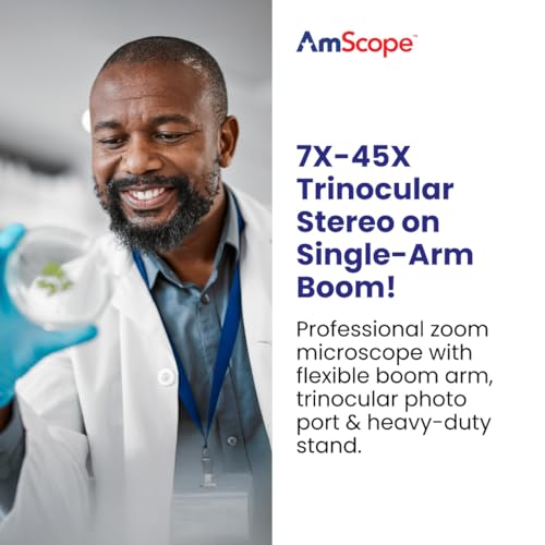 AmScope SM-3T Professional Trinocular Stereo Zoom Microscope, WH10x - style: Microscope