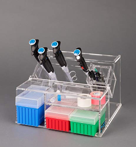 Deluxe Pipette Stand with Pen Holder, Tip Holder and Storage Bin (Bump)