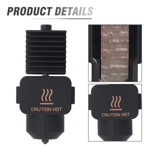 Hotend Kit Replacement for Bambu Lab A1/A1 Mini, Includes 2 Sets of 0.4mm Hardened Steel Nozzles, 4 Silicone Socks & 2 Wrenches, Quick-Swap Hot End & Extruder Accessories