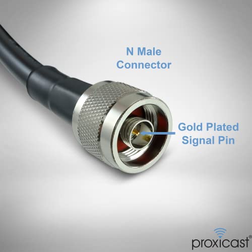 Proxicast 10 ft N Male to N Male 50 Ohm Low-Loss CFD400 Coax Cable Assembly - size: CFD400, style: 10 ft