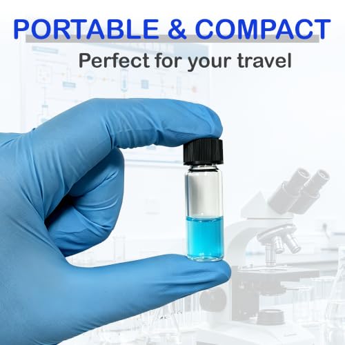 1 Dram Glass Vials, 200 Pack 4mL Clear Glass Oil Bottles with Caps - color: Clear