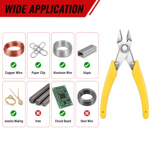 5.5 Inch Wire Cutters Flush Cutters for Electronics Crafts