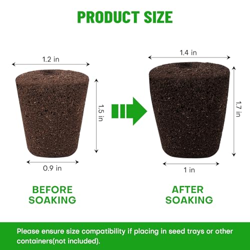50 Pcs Seed Starter Plugs,Replacement Root Grow Sponges Plant Plugs,Great for Soil, Tray or Planting Pods, Promotes Herbs, Vegetables and Flowers Growth