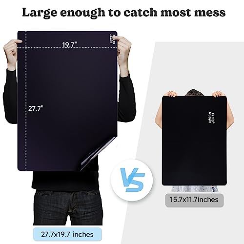 LET'S RESIN Extra Large Silicone Mat for Crafts, 27.7'' x 19.7'' Nonstick & Nonslip Silicone Crafts Mat, Multipurpose Heat-Resistant Table Protector Silicone Sheets for Resin, Liquid, Paint, Clay - size: 27.7" x 19.7"