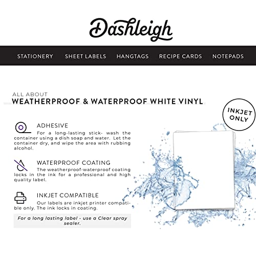 Waterproof Labels for Essential Oil Bottles, 10ml, 500, 1.5 x 1 in.