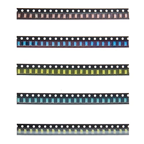 100pcs 5 Types Colors 1206 SMD LED Diode Lights Chips Kits. - style: 1206