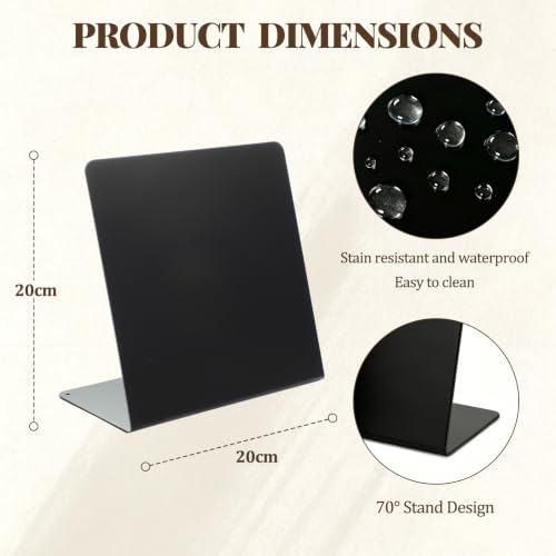 2 Pack Magnetic Bulletin Board,Metal Magnetic Bulletin Board,Tabletop Memo Display Board,Magnet Display Stand for Office Home Kitchen School (Black, 7.9 x 7.9 Inch) - color: Black, size: 7.9 x 7.9 Inch