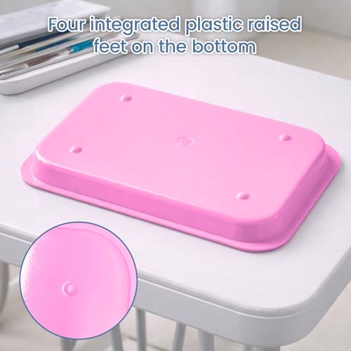 Dental Procedure Tray - Autoclavable Flat Instrument Organizer for Clinics, Labs, and Offices, Reusable, 13.4"L × 9.6" W × 2" (1, Pink) - color: Pink