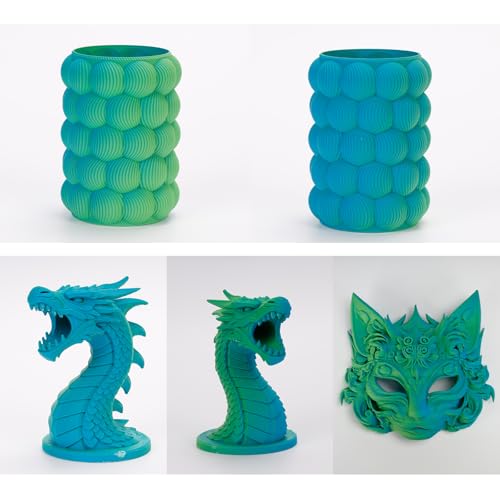 iSANMATE Matte Dual Color PLA Filament Color Change 1.75MM 1KG Blue Green - color: Blue Green
