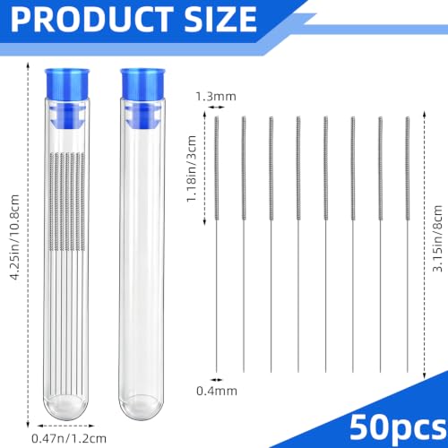 3D Printer Nozzle Cleaner Kit, 50Pcs 0.4mm Stainless Steel Cleaning Needles