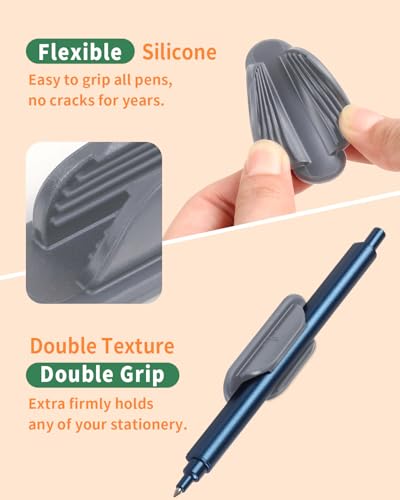 Tiizze Silicone Adhesive Pencil Holders for Classroom & Desk, 10 Pack, Grey - color: Gray