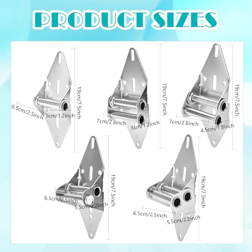 10 Packs Garage Door Hinges #1#2#3#4#5 with Galvanized Finish Heavy Duty Steel Suitable Residential/Light Commercial Garage Replacement Roller Tune Bracket