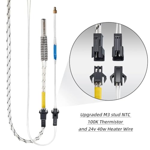 5Aplusreprap Ender 3 Hotend Upgrade: M3 Stud Thermistor for Ender-3 Pro/V2 - color: Silver