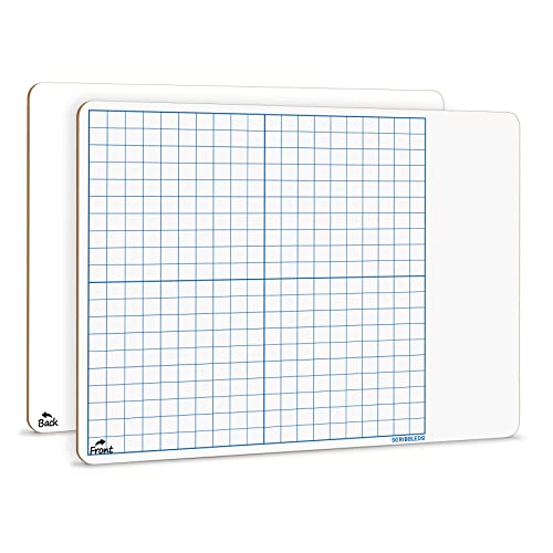 SCRIBBLEDO XY Axis Coordinate Graph Lap Boards 11x14 for Classroom Math Set - size: 14"W x 11"H