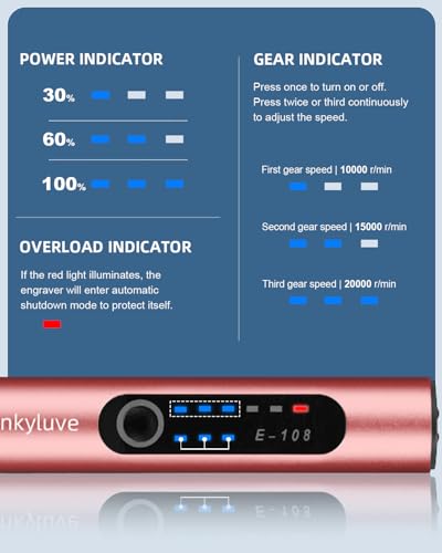 Upgraded Electric Engraving Pen, Wireless Engraving Pen Kit with 34 Bits & 3-Speed Adjust, Practice Materialse & Stencil, Rotary Tool for 60+ Surfaces Cordless Engraver Pen for Artists & DIY (Pink) - color: Pink