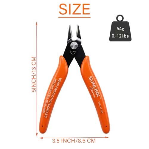 10 Pack Bulk Wholesale 5 Inch Side Cutters, 170 Industrial Grade Flush Cutters - Wire Clippers for Workshops, Schools, Resellers, Electronics Repair, Electrician