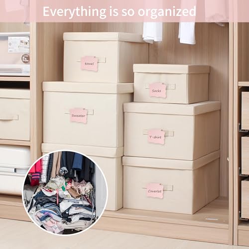 50 Pcs Clip On Basket Labels, Pink, 3.5 x 2.5 inch - color: Pink
