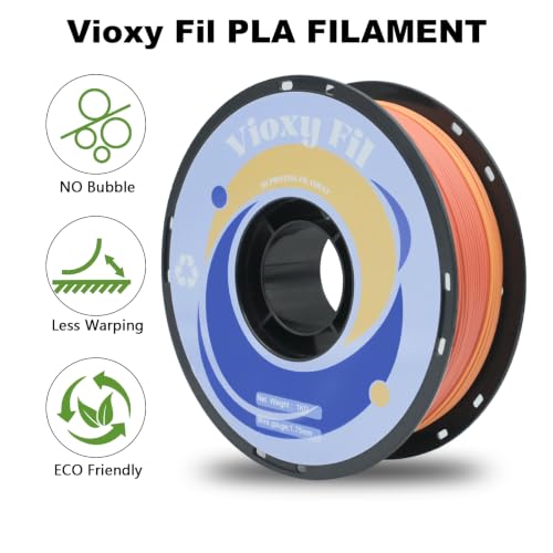 Matte Rainbow PLA 3D Printer Filament, 1.75mm, Autumn Orange - color: Spring-autumn, size: 1kg