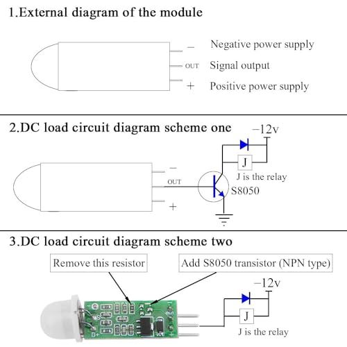 5Pcs HC-SR505 Micro Body Sensing Module PIR Motion Detector Switch Module High Power High Efficiency Digital Measurement for Electronic Practice DIY
