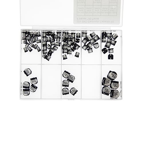 8 Values Total 95 Pieces 25V SMD Electrolytic Capacitor Kit 10uF 22uF 33uF 47uF 100uF 220uF 330uF 470uF