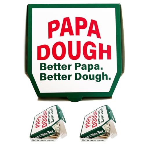 2 Pack PAPA Dough Money Holder, Funny Cash Holder Pizza Style Gift Packaging, Foldable Cash Gift Box for Dad Father’s Day Birthday Gift Card Holder for Papa Husband Grandpa (2 Pack Papa Dough) - color: 2 Pack Papa Dough