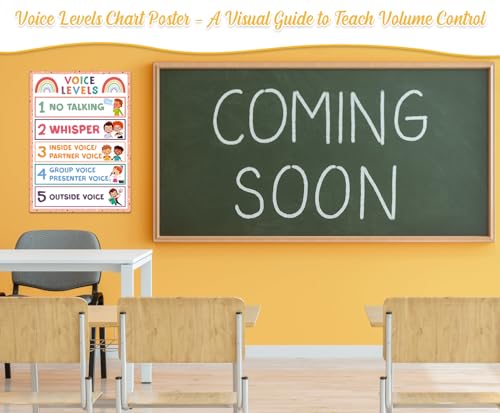 GMEMNOV Voice Level Chart, 11.8 x 16.5 Inch Boho Laminated Poster - color: B-Voice Levels