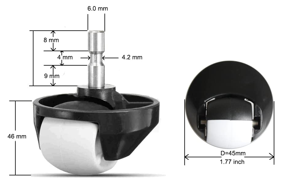 Replacement Front Wheel Caster Assembly for iRobot Roomba, 980 880 870 790 780 770 690 650 671 Vacuum, Roomba 500 600 700 800 900 Series Robot Vacuum Cleaner Accessories(2 Pack)